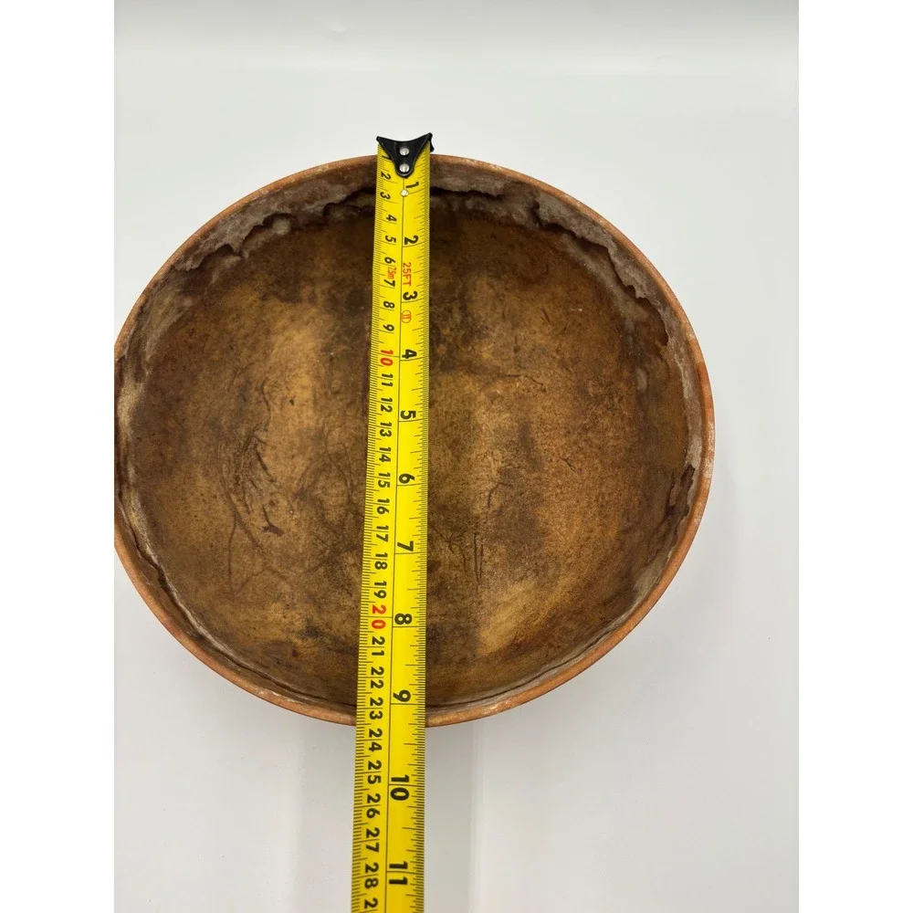 Vintage Ellingers Agatized Wood Serving Bowl 100 Sheboygan WI Mid Century Brown